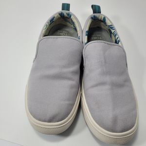 Toms Womens‎ Size 9 Travel Lite 10013372 Gray Round Toe Casual Slip On Shoes